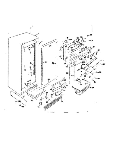 Freezer cabinet parts