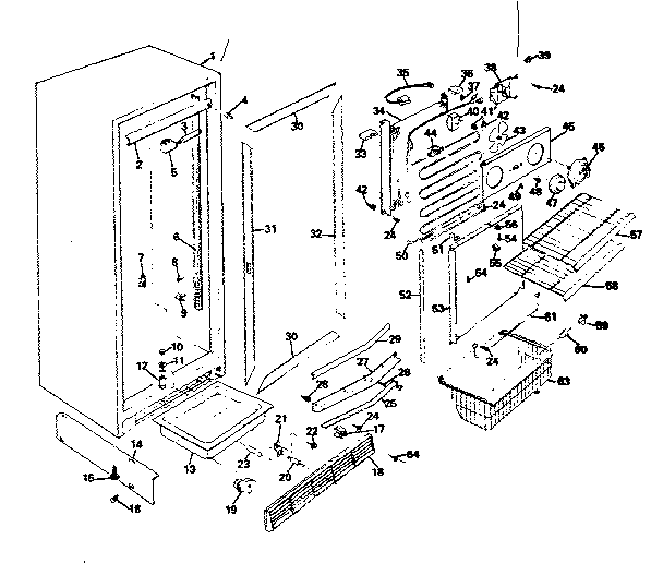 Freezer cabinet parts