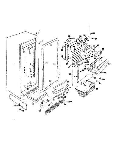 Freezer cabinet parts