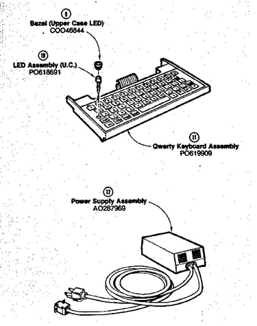 Keyboard and power supply