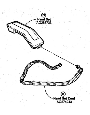 Hand set and cord