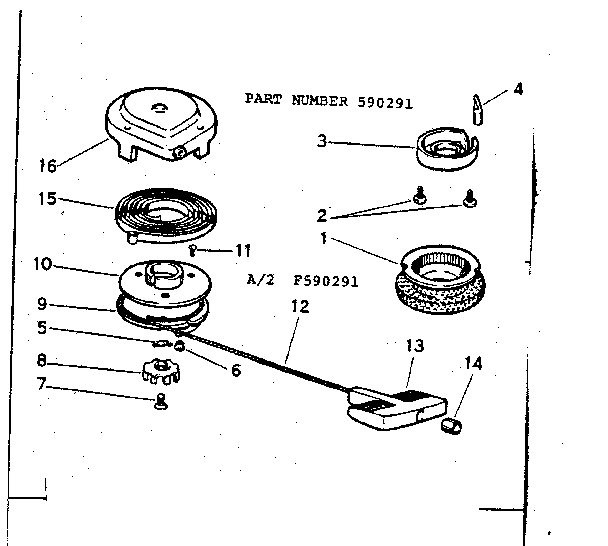 Rewind starter no. 590291