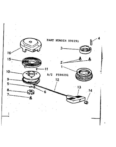 Rewind starter no. 590291
