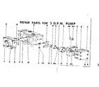 Craftsman 98545015 repair parts for 5 g.p.m. pump diagram