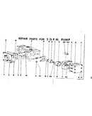 Repair parts for 5 g.p.m. pump