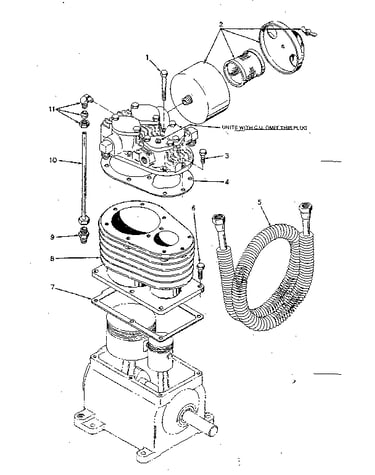 Inlet filter silencer, cylinder & intercooler assy detail