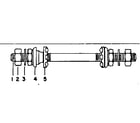 Sears 502472610 axle set complete (less hub shell) diagram