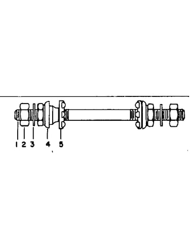 Axle set complete (less hub shell)