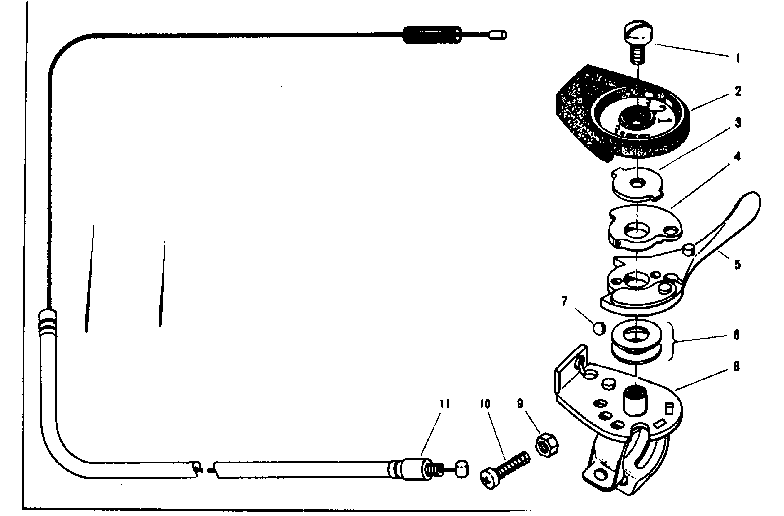 TRIGGER LEVER AND CABLE ASSEMBLY