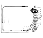 Sears 502472610 trigger lever and cable assembly diagram