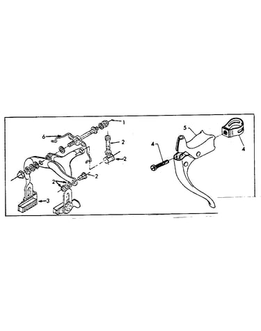 Front and rear caliper hand brake parts list