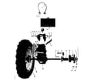 Craftsman 917575102 hubs, wheels and fuel tank assembly diagram