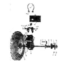 Craftsman 917575119 hubs, wheels and fuel tank assembly diagram