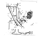 Craftsman 91757562 engine, handle and hitch assembly diagram