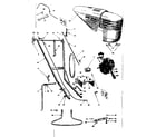 Craftsman 91757571 engine, handle and hitch assembly diagram