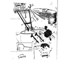 Craftsman 91757584 engine, handle and hitch assembly diagram