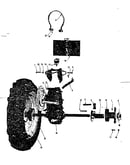 Hubs, wheel and fuel tank assembly