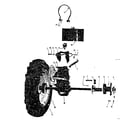 Craftsman 91757597 hubs, wheels and fuel tank assembly diagram