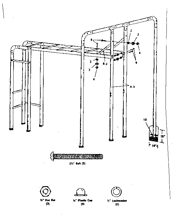 Rear leg assembly (continued)