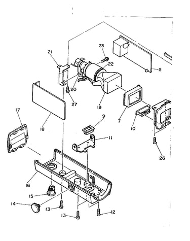 Crt and bottom case assembly