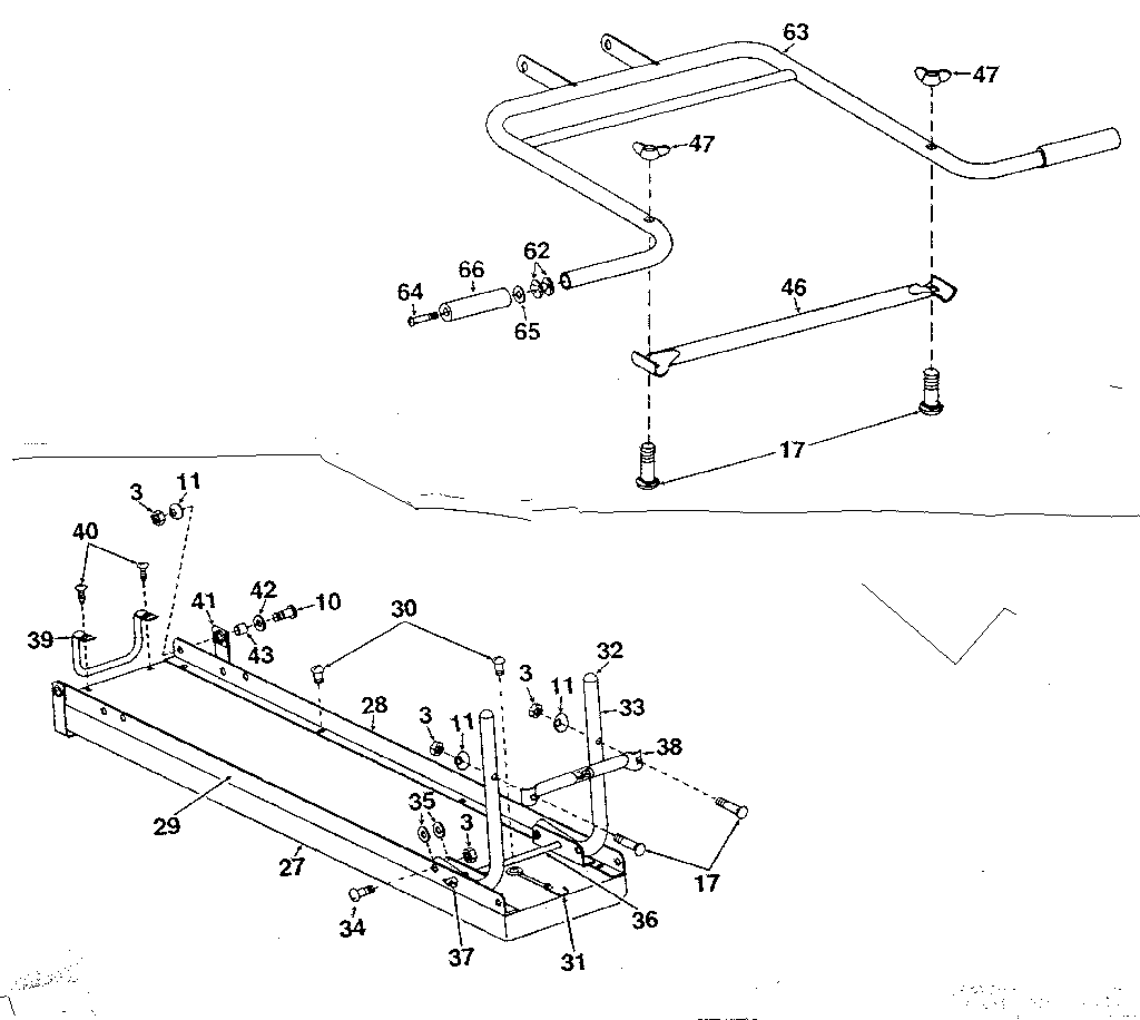 Undercarriage and handlebar assembly