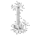 DP 3200-LEG LIFT/LEG CURL main support tube assembly diagram