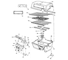 Kenmore 2582338191 grill and burner section diagram