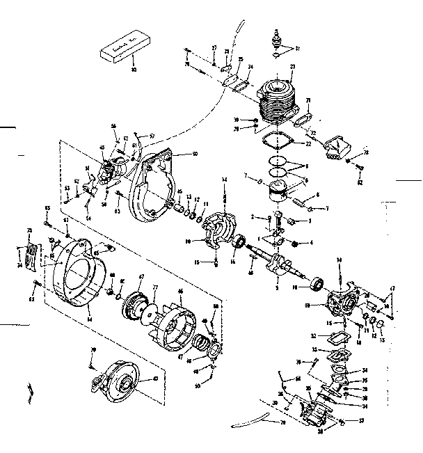 Carburetor and crankcase