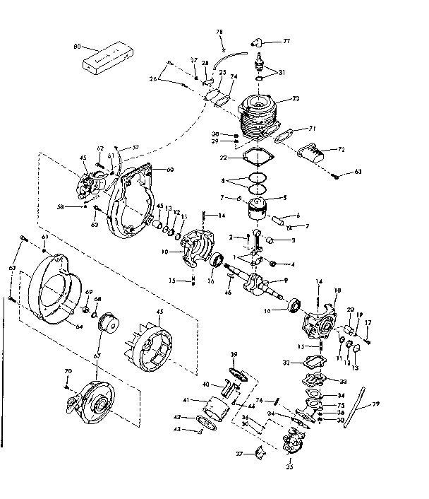 Carburetor and crankcase
