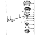 Craftsman 91760028 rewind starter no. 590291 diagram