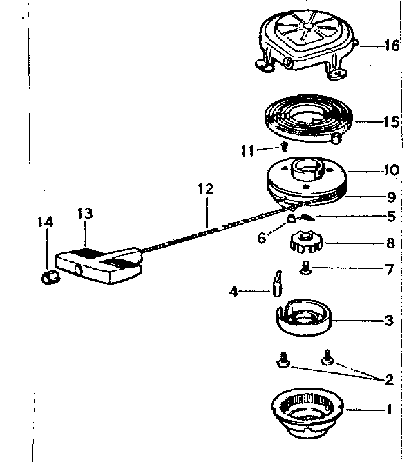 Rewind starter no. 590291