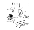 Craftsman 91760035 engine/ chain and guide bar diagram