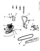 Engine/ chain and guide bar