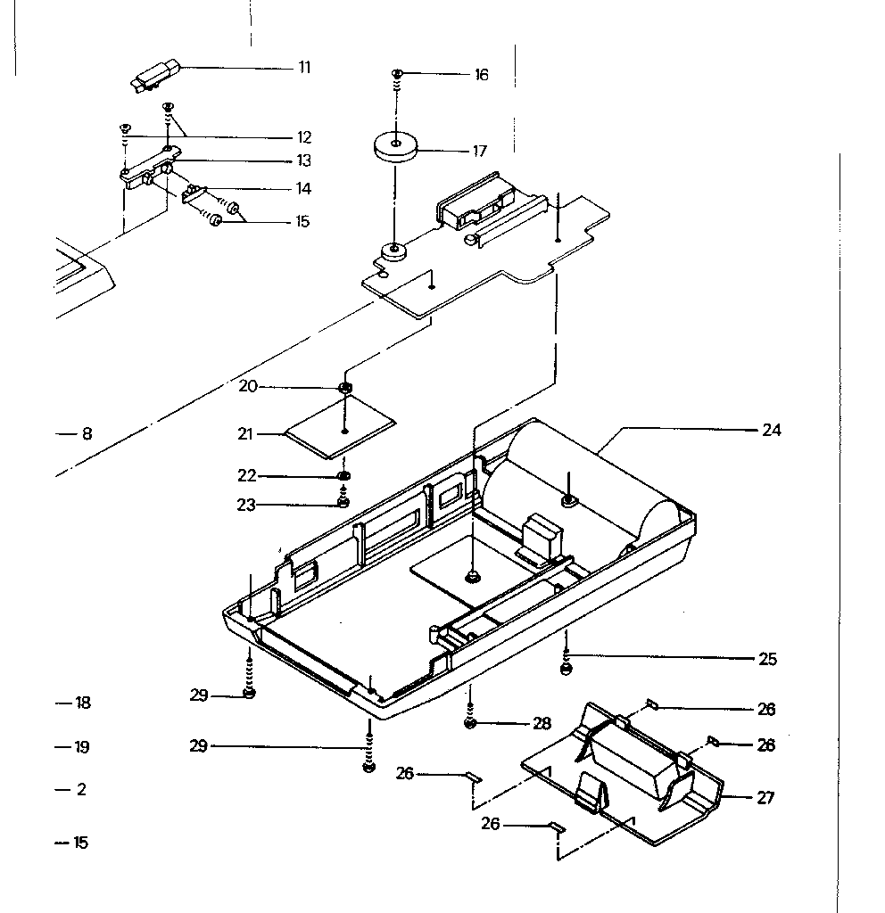 Cabinet exploded view