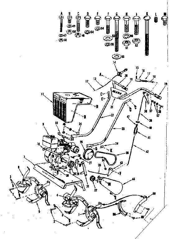 SEARS GARDEN TILLER