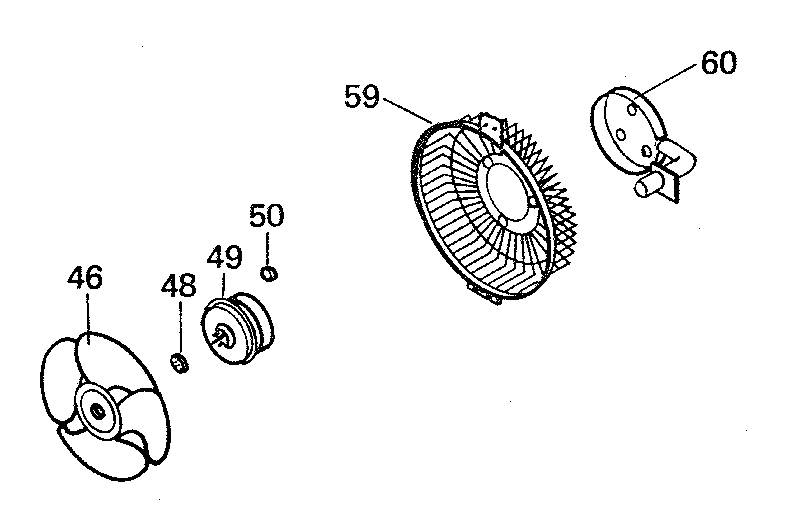 Connection fan assembly