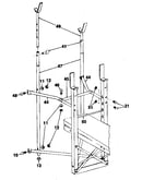 Squat rack support assembly