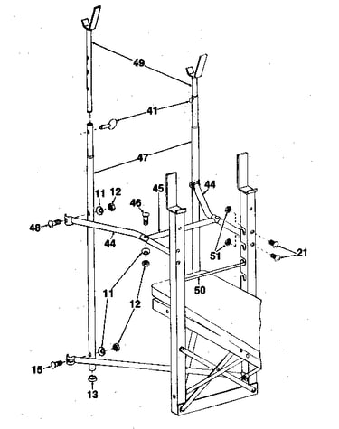 Squat rack support assembly