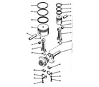 Craftsman 102173181 connecting rod, piston and crankshaft assembly detail diagram
