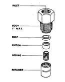 Check valves - vertical piston type - 1"