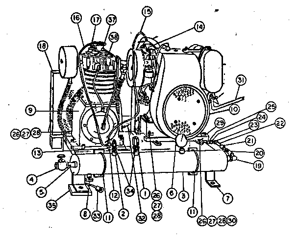 2 stage 2 cylinder air compressor