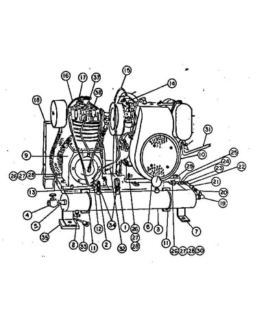 2 stage 2 cylinder air compressor