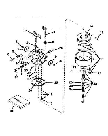 Carburetor no. 631454