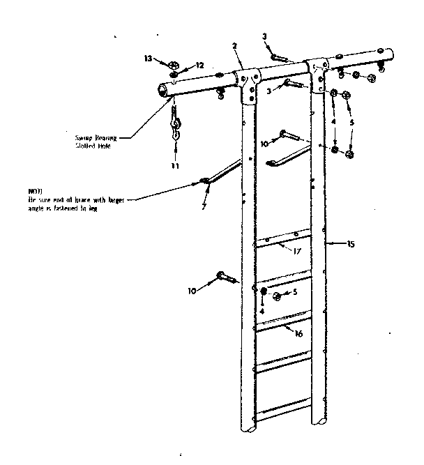 TOP BAR ASSEMBLY NO. 15