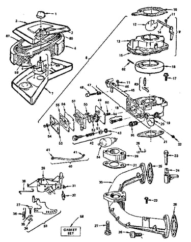 Air cleaner and carburetor