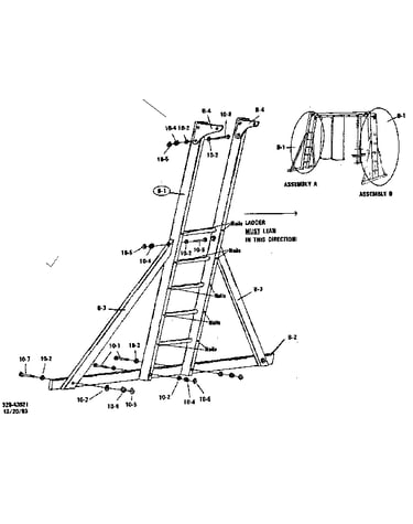 Assembly a and b end ladder assembly hardware bag #944392