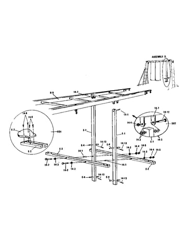 Assembly d glide ride assembly hardware bag #944397