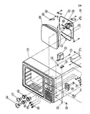 Cabinet and mechanical parts