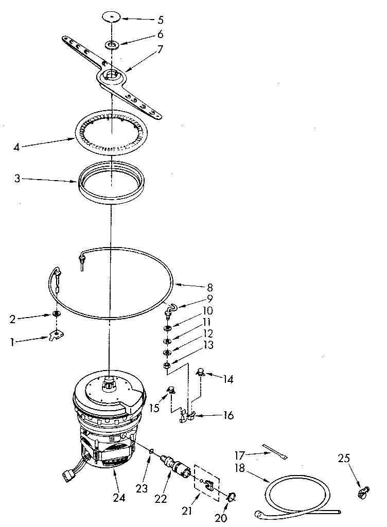 HEATER, PUMP AND LOWER SPRAYARM