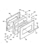 Visi-bake upper oven and lower broiler door